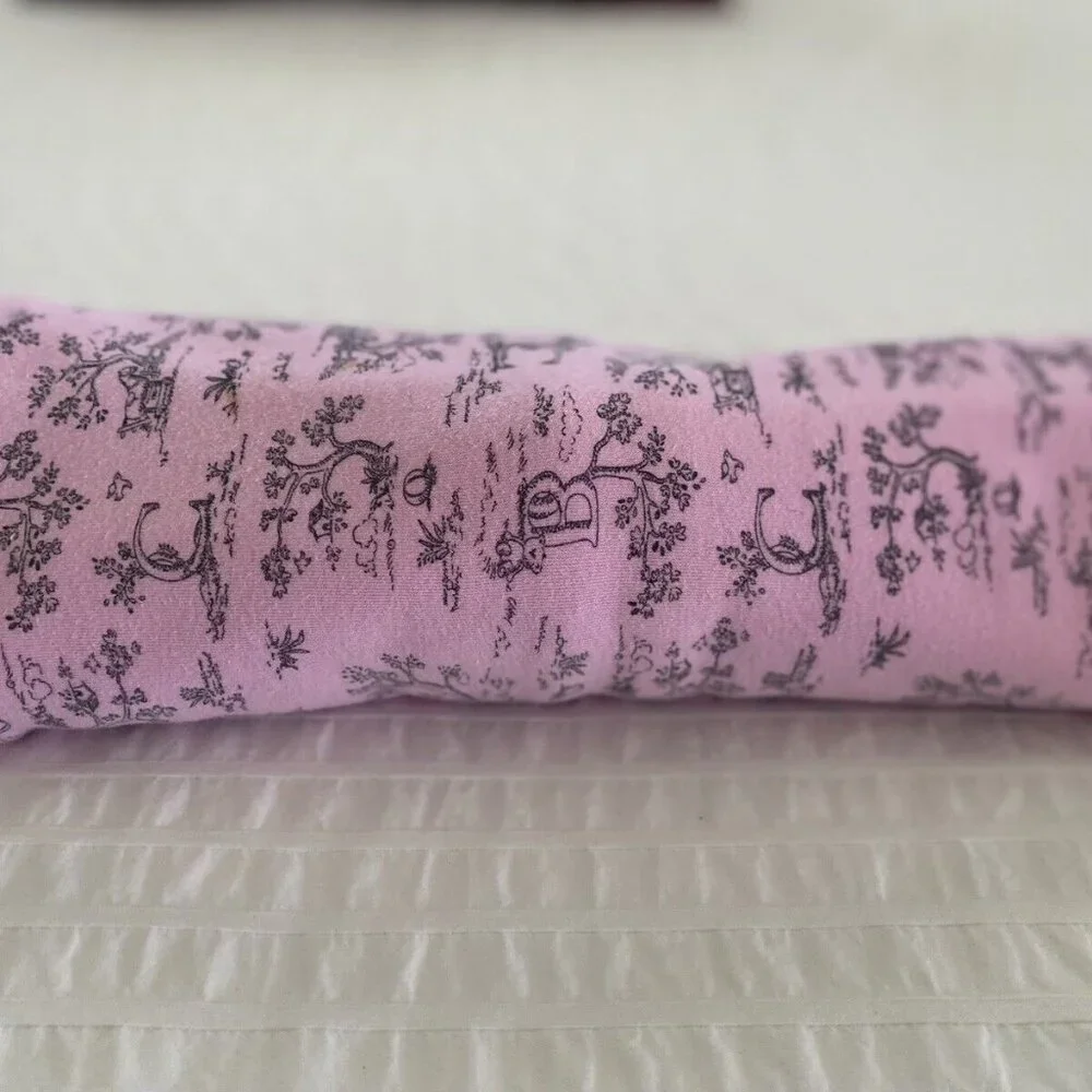 Starting Out Pink White ABC Toile Baby Girl Blanket Lovey Cotton 24